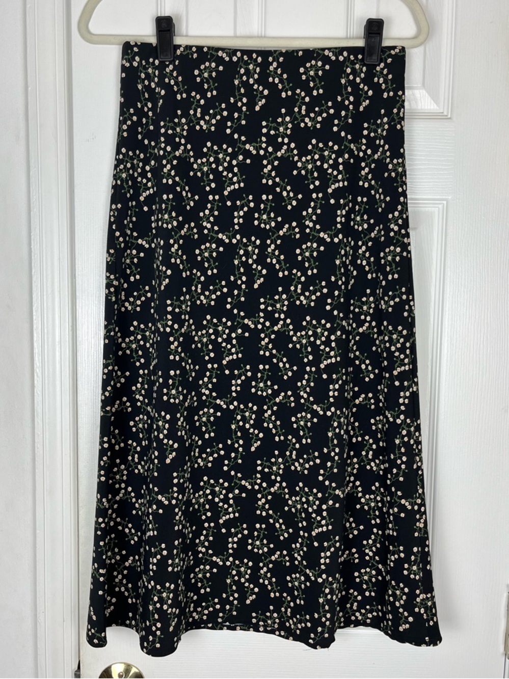Rachel Zoe Floral Print Pull On A-Line Midi Skirt Sz 6
